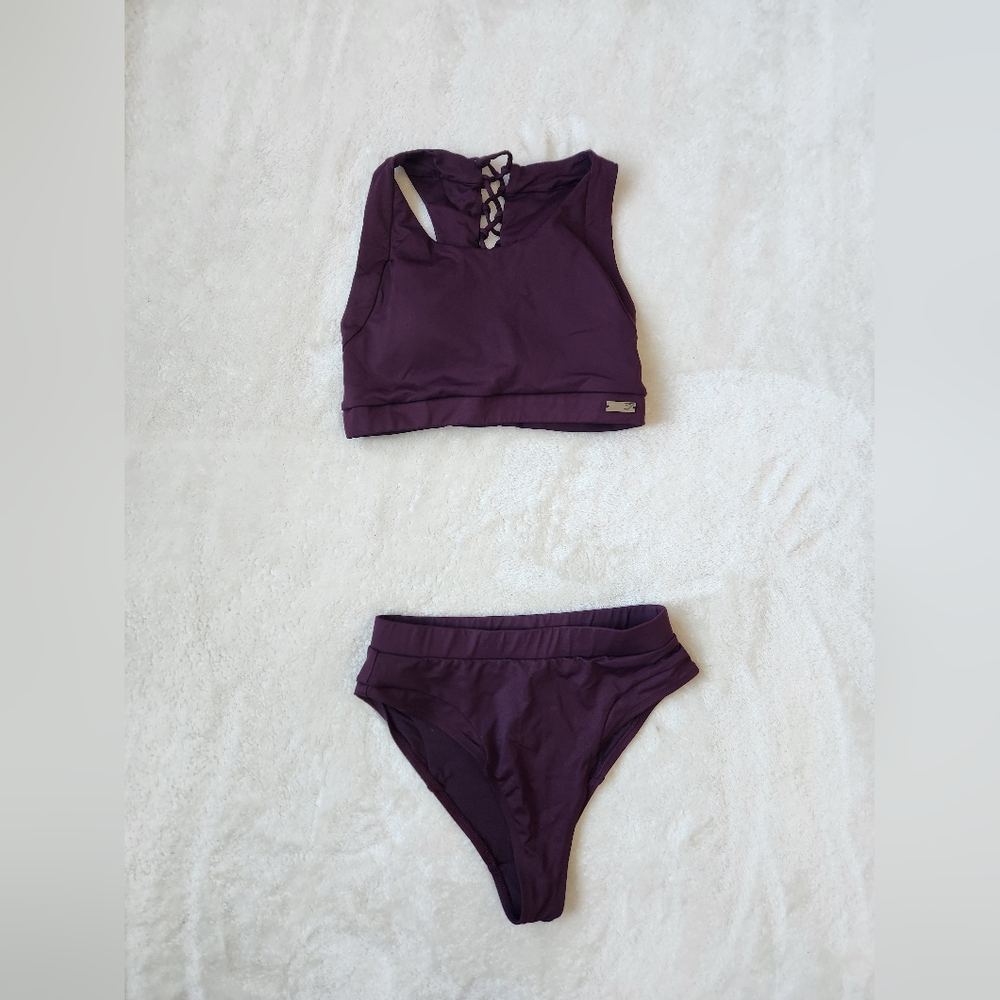Gymshark High Waist Bikini, Size Small, Purple